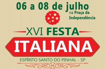 A tradicional Festa Italiana terá início na próxima sexta-feira.