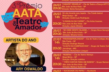 3º Prêmio AATA de Teatro Amador terá início no próximo domingo