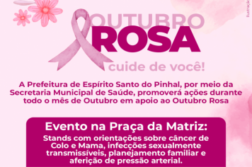 Secretaria de Saúde, promoverá um evento na Praça da Independência com stands de orientação!