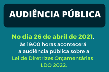 Audiência pública LDO - 2022