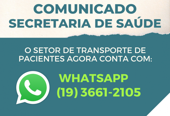O setor de transporte de pacientes agora conta com whatsapp