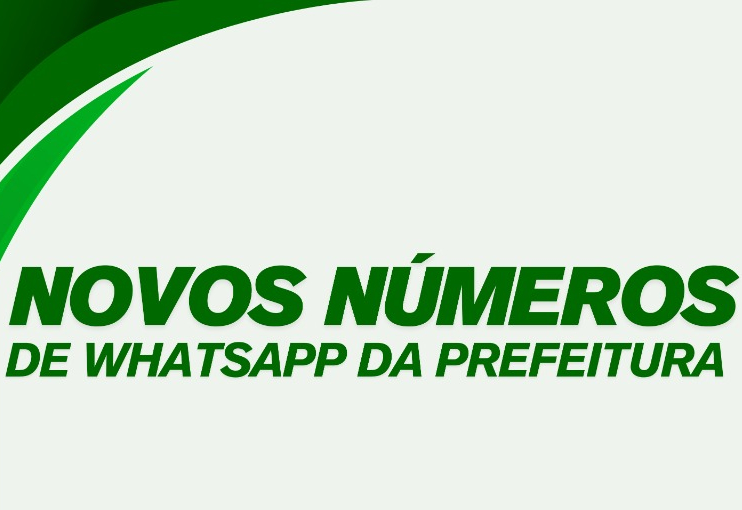 Novos Números de WhatsApp da Prefeitura