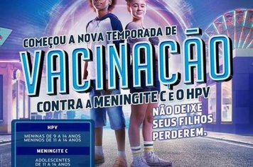 Campanha de vacinação contra a Meningite C e o HPV