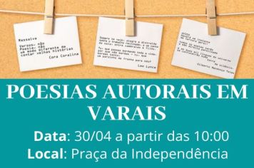 EXPOSIÇÃO DE POESIAS AUTORAIS EM VARAIS