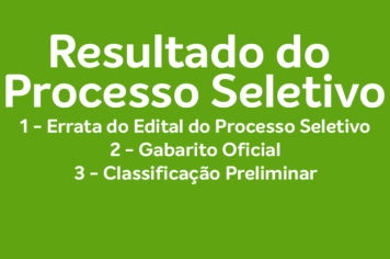 RESULTADO PROCESSO SELETIVO