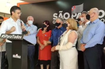 Prefeita Municipal Cristina Brandão recebe Governador em exercício Rodrigo Garcia 