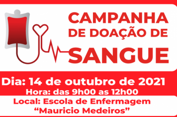Campanha de doação de sangue.