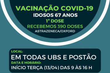 VACINAÇÃO IDOSOS 67 ANOS