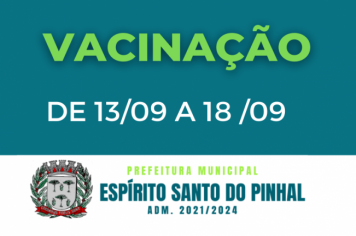 Calendário de vacinação da segunda dose contra a Covid-19.