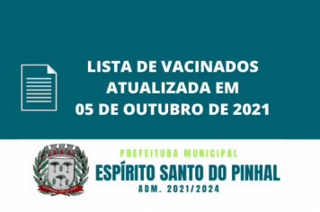 LISTA DOS VACINADOS