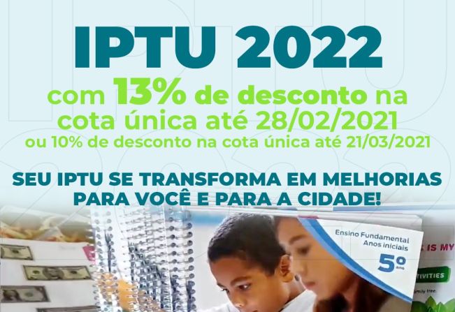 Seu IPTU se transforma em melhorias para você e para a cidade!