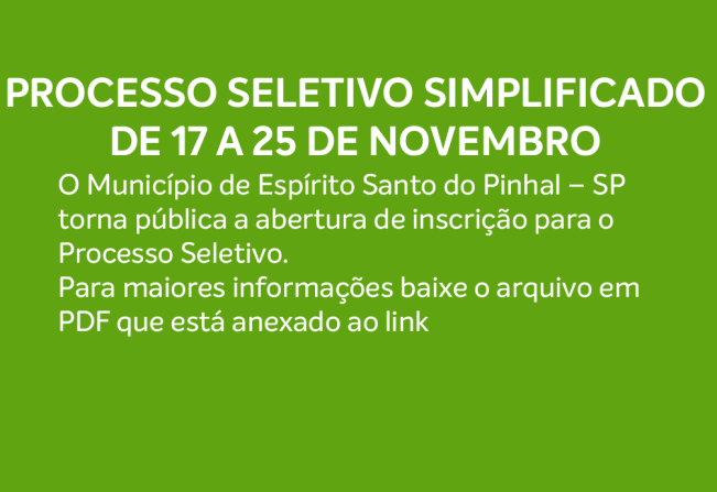 PROCESSO SELETIVO SIMPLIFICADO