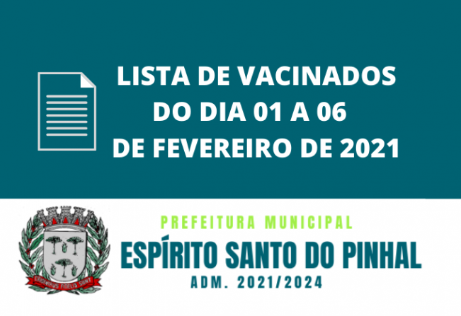 LISTA DOS VACINADOS