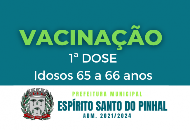 VACINAÇÃO 1 DOSE IDOSOS 65 A 66 ANOS
