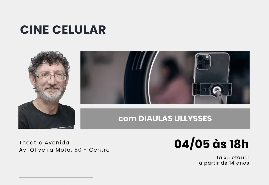 Oficina gratuita de criação de filmes com celular