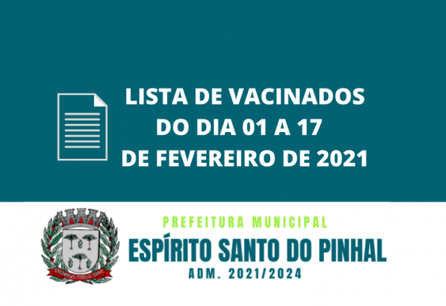 LISTA DOS VACINADOS